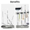 HeavyDuty Stainless Steel Broom Mop Organizer Wall Mounted Broom Holder With 4 NonSlip Hooks 2