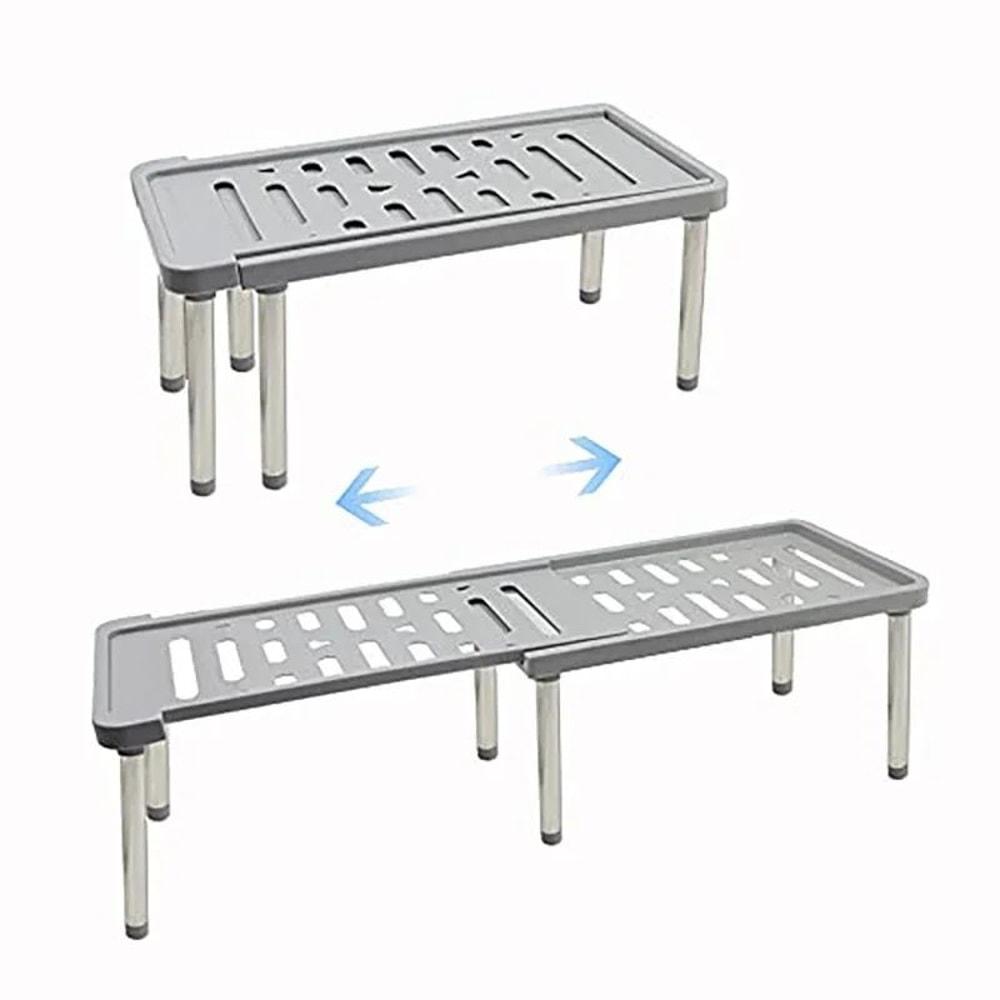 Expandable Kitchen Spice Organizer Rack Adjustable Retractable Shelf For Cabinets Countertops 4