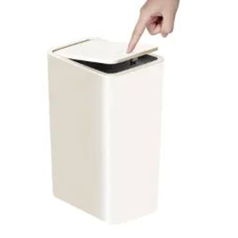 SlimPress Airtight Slim Trash Can With OneTouch PopUp Lid For Tight Spaces 6