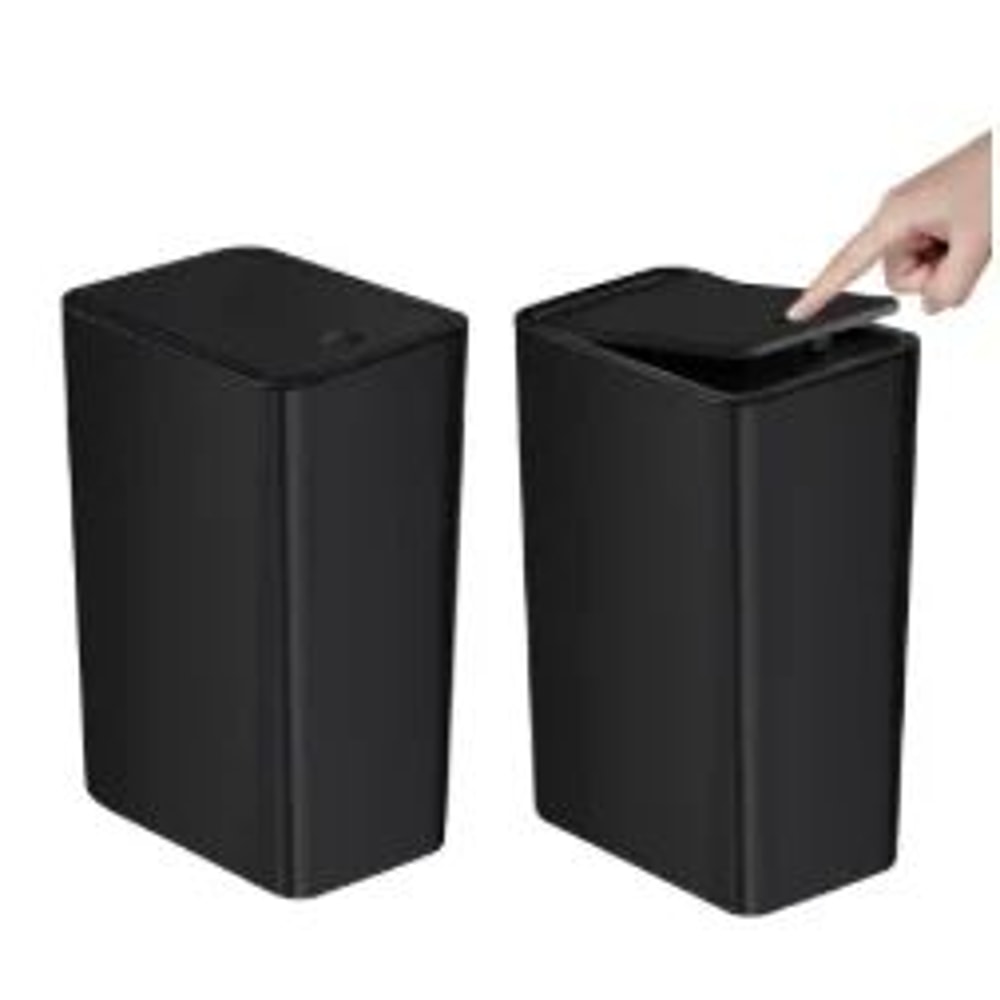 SlimPress Airtight Slim Trash Can With OneTouch PopUp Lid For Tight Spaces 8