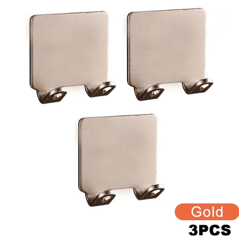 Stainless Steel Wall Mounted Razor Holder For Shower PunchFree Adhesive Bathroom Organizer 16