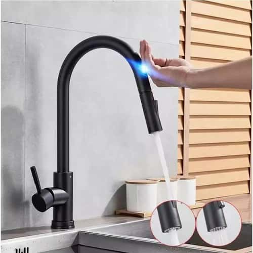 SmartTouch Pull-Down Kitchen Faucet with Sensor & Brushed Nickel Finish