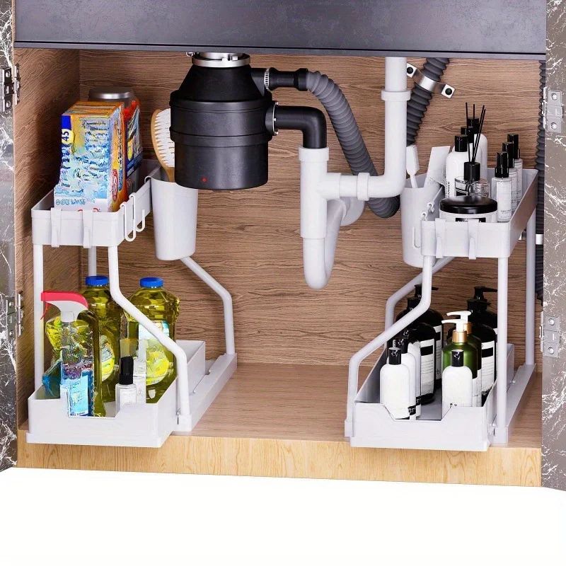 Premium PullOut Kitchen Pull Out Organizer Under Sink Storage Rack MultiLayer SpaceSaver 2