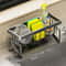 SpaceSaving Kitchen Sink Organizer With Drain Tray Sponge Holder 6