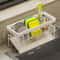 SpaceSaving Kitchen Sink Organizer With Drain Tray Sponge Holder 7