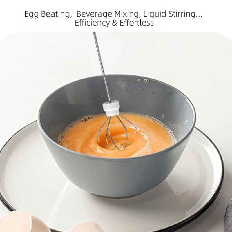 Rechargeable 3Speed Electric Milk Frother Egg Beater Handheld Coffee Foam Maker 1