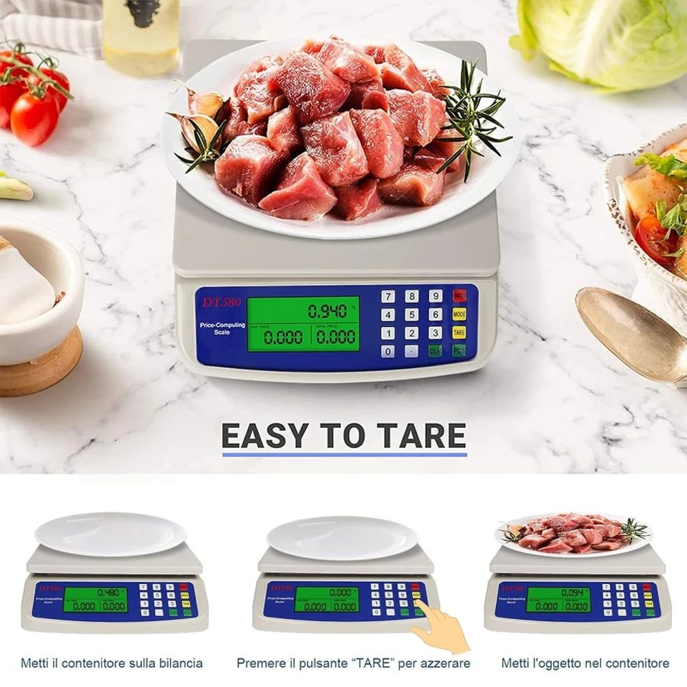 PrecisionPro 30kg HighCapacity Digital Kitchen Scale With LCD Display 0