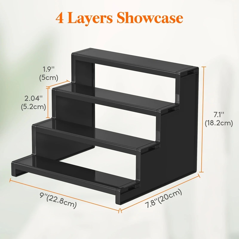 Tiered Dark Wood Perfume Organizer Stand 3Step Cologne Display Stand For Vanity Skincare Storage 2