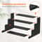 Tiered Dark Wood Perfume Organizer Stand 3Step Cologne Display Stand For Vanity Skincare Storage 4