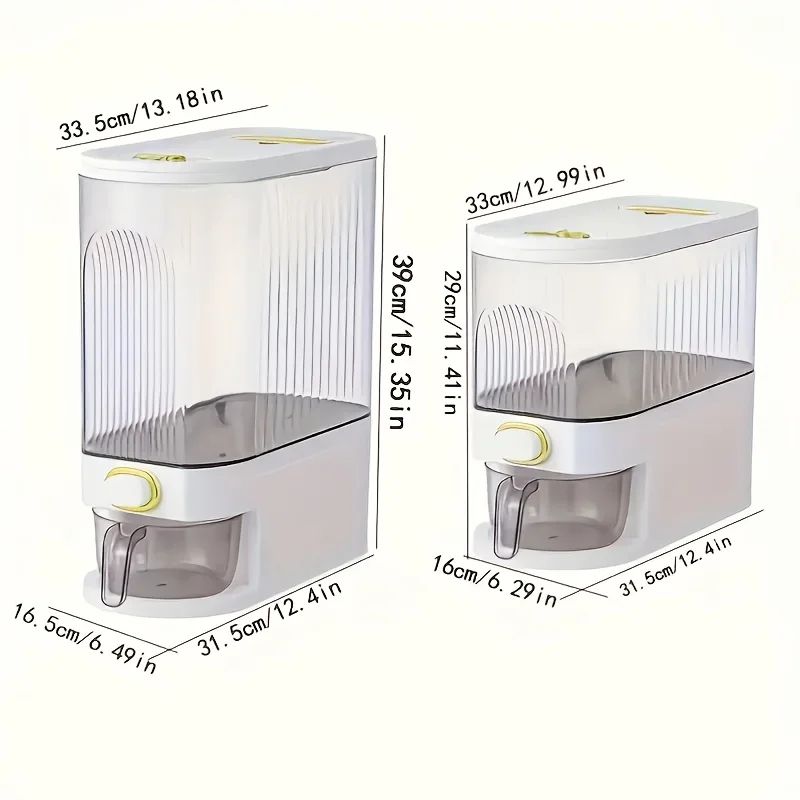 SmartSeal Airtight Rice Dispenser Large Rice Storage Container With Measuring Cup Time Markings 1