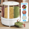 Premium 6Compartment 360 Rotating Cereal Dispenser Large Capacity Dry Food Storage Dispenser For K 0