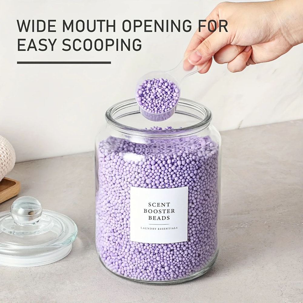 Half Gallon Glass Storage Jars With Airtight Lids And Labels Laundry Detergent Pod Organizer Set 3