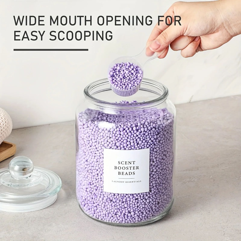 Half Gallon Glass Storage Jars With Airtight Lids And Labels Laundry Detergent Pod Organizer Set 3