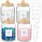Half Gallon Glass Storage Jars With Airtight Lids And Labels Laundry Detergent Pod Organizer Set 6