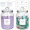 Half Gallon Glass Storage Jars With Airtight Lids And Labels Laundry Detergent Pod Organizer Set 7