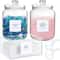 Half Gallon Glass Storage Jars With Airtight Lids And Labels Laundry Detergent Pod Organizer Set 8
