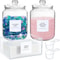 Half Gallon Glass Storage Jars With Airtight Lids And Labels Laundry Detergent Pod Organizer Set 8