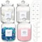 Half Gallon Glass Storage Jars With Airtight Lids And Labels Laundry Detergent Pod Organizer Set 9