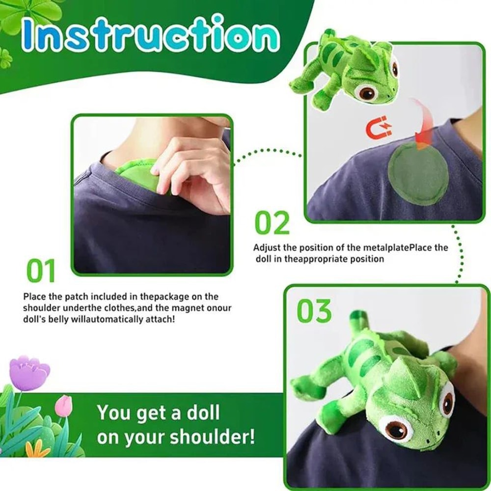 Pascal Chameleon Shoulder Plush 6Inch TangledInspired Stuffed Animal Toy 2