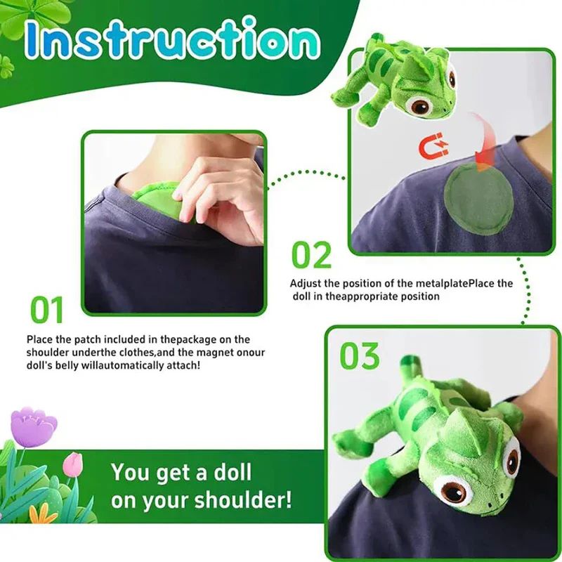 Pascal Chameleon Shoulder Plush 6Inch TangledInspired Stuffed Animal Toy 2