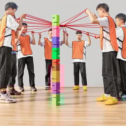 build-together tower stacking team building game set