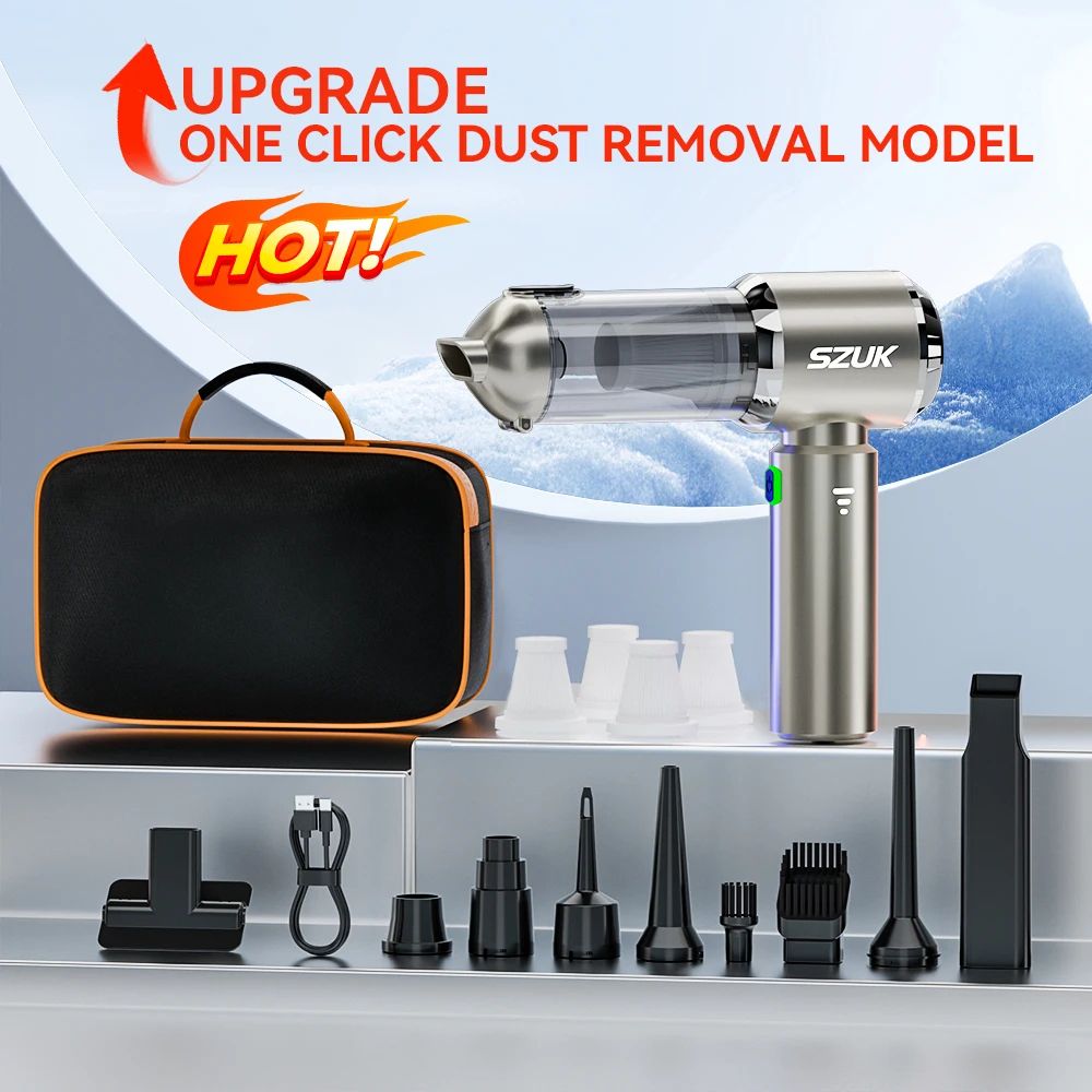 SZUK ProPower 985000Pa Mini Car Vacuum Cleaner Wireless Handheld Car Vacuum With UltraStrong Sucti 11