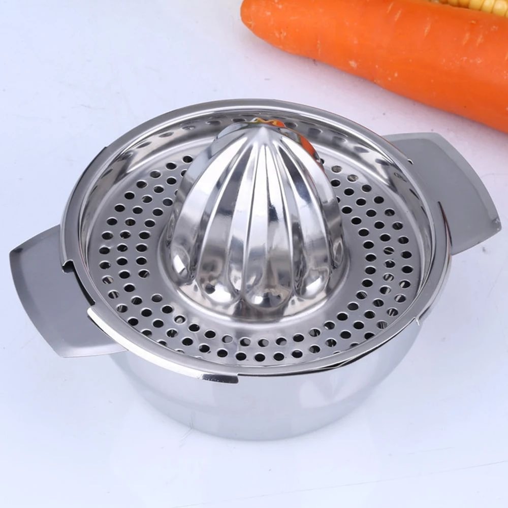 Premium Stainless Steel Manual Citrus Juicer With Strainer 2