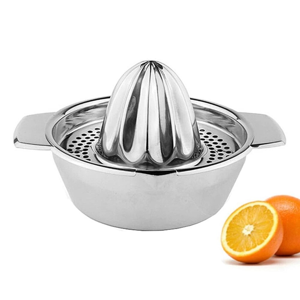 Premium Stainless Steel Manual Citrus Juicer With Strainer 3