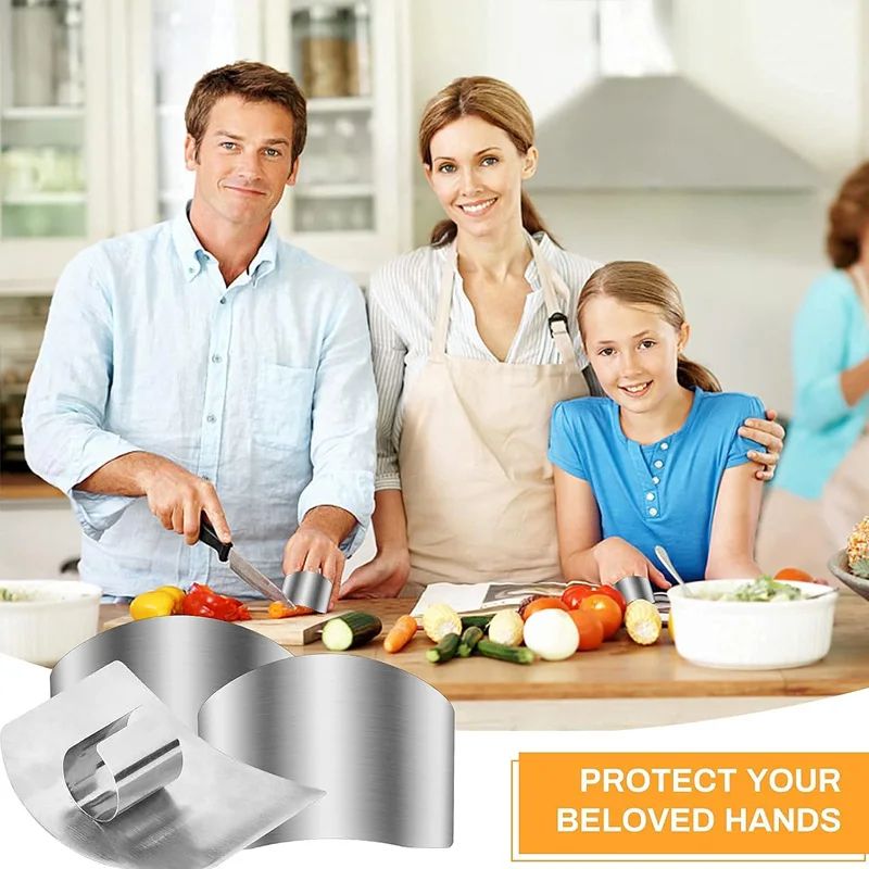 Adjustable Stainless Steel Finger Guard For Safe Slicing And Chopping 2
