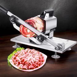 stainless steel meat slicer machine – manual beef & mutton roll cutter for home kitchen
