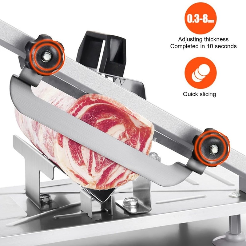 Stainless Steel Meat Slicer Machine Manual Beef Mutton Roll Cutter For Home Kitchen 1