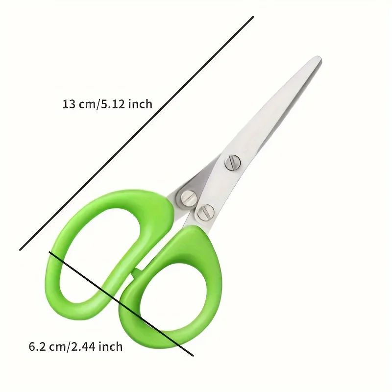 5Blade Herb Shredder Kitchen Scissors Forged Stainless Steel Multipurpose Shears 3