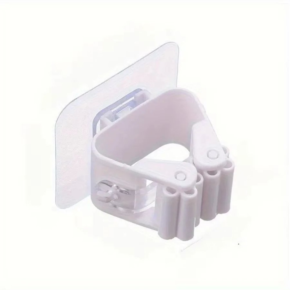 NoDrill Adhesive Mop Holder Wall Mount Waterproof AntiSlip Bathroom Organizer 4Pack 5