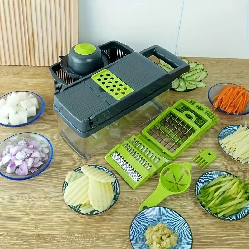 14in1 Vegetable Chopper Mandoline Slicer Set With Interchangeable Blades 2