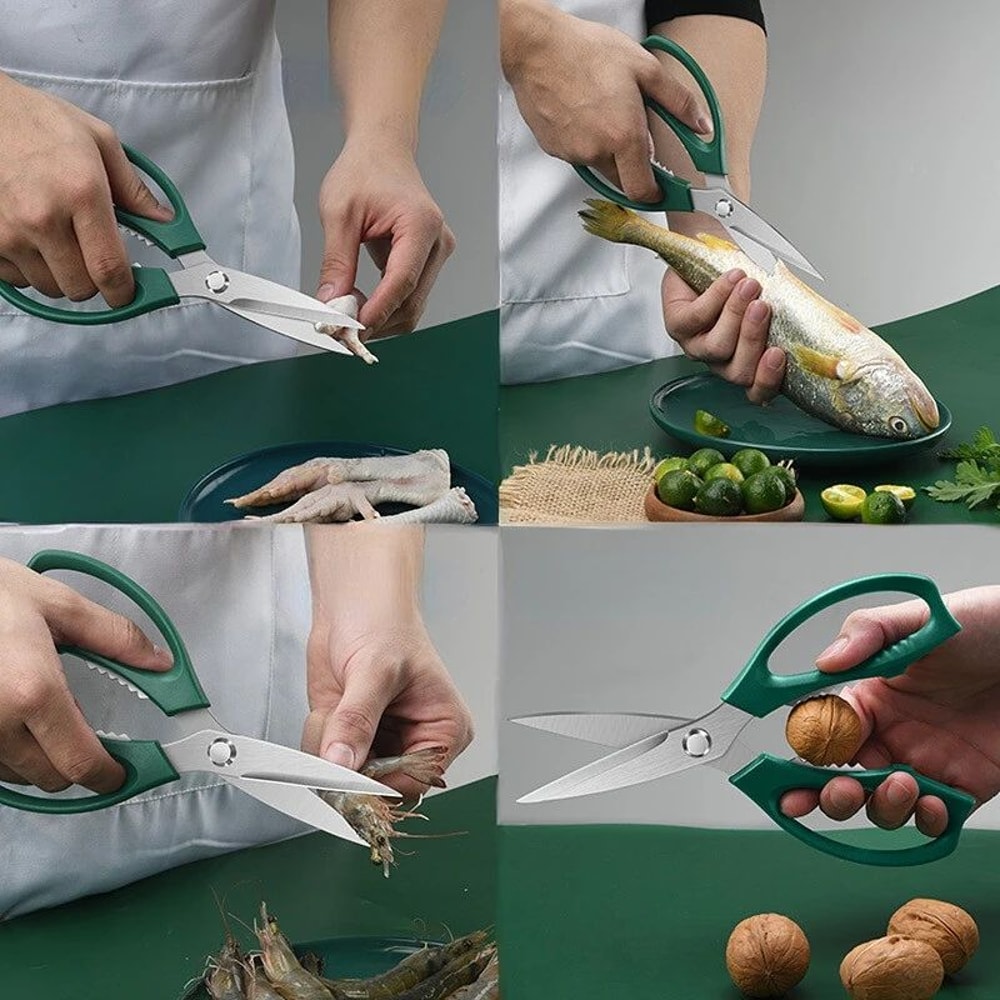 Heavy Duty Stainless Steel Kitchen Scissors Professional Chicken Bone Meat Shears 1