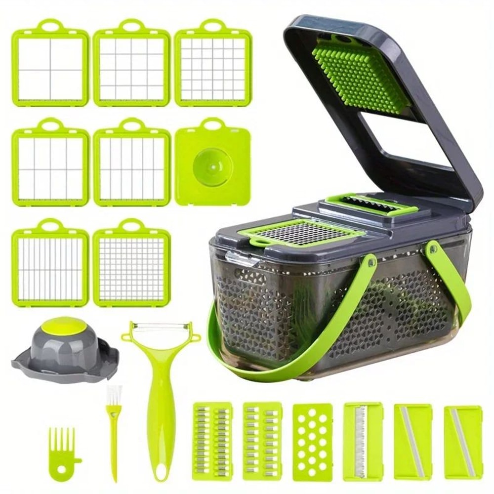 FreshPrep Pro Vegetable Chopper Set With Storage Case 0
