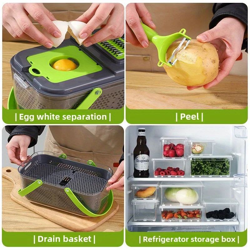 FreshPrep Pro Vegetable Chopper Set With Storage Case 3