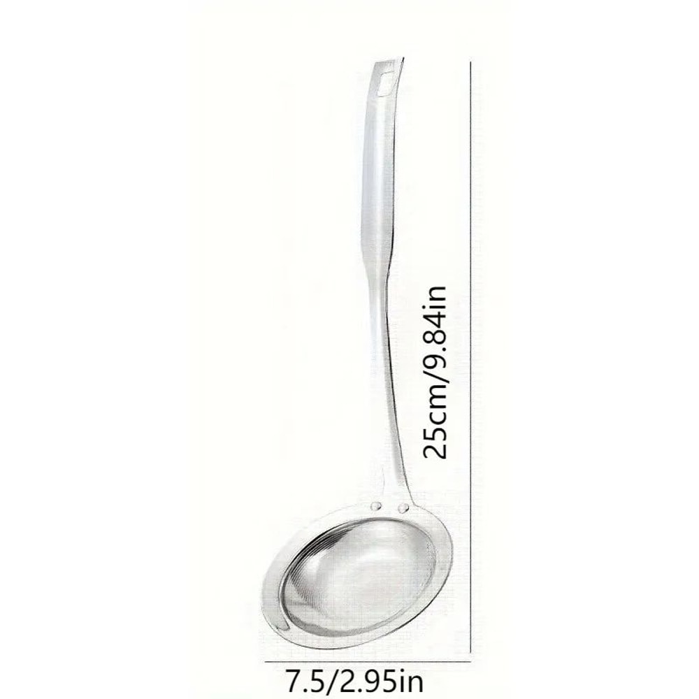 Stainless Steel Skimming Spoon Fine Mesh Strainer For Frying Oil Filtration 2