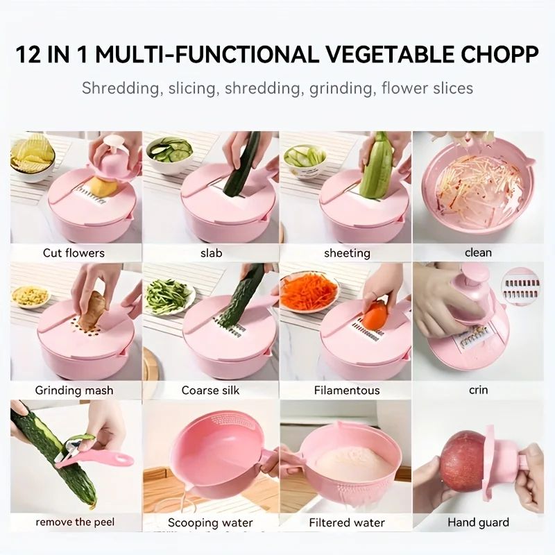 12in1 Multi Functional Vegetable Slicer Commercial Vegetable Chopper 3