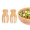 Bamboo Salad Hands Large Wooden Salad Servers For Effortless Tossing Serving 5