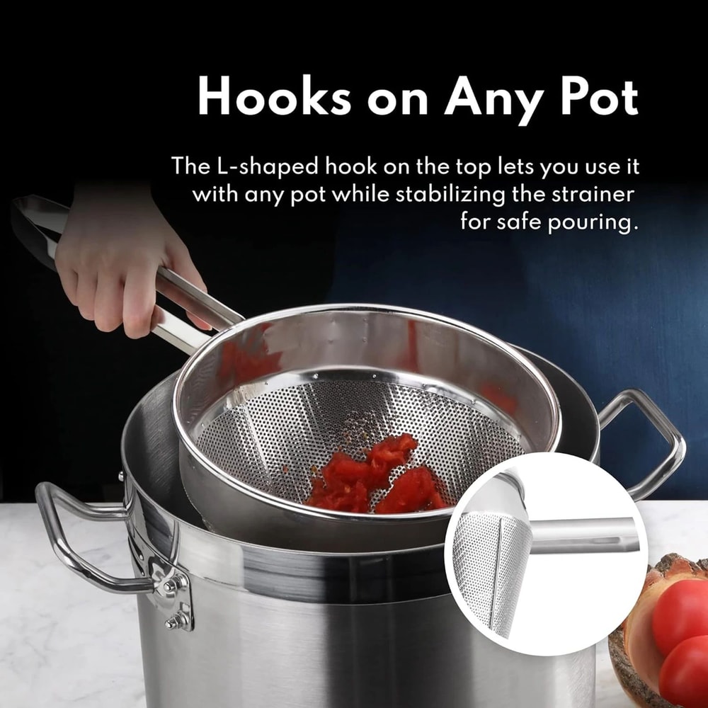 Professional Stainless Steel China Cap Strainer Fine Mesh Bouillon Sauce Filter 1