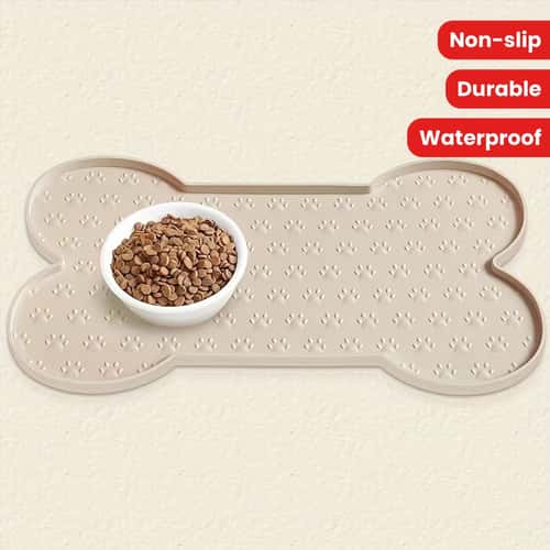 CozyGuard Waterproof Silicone Dog Feeding Mat – Non-Slip Pet Food Pad with Raised Edges