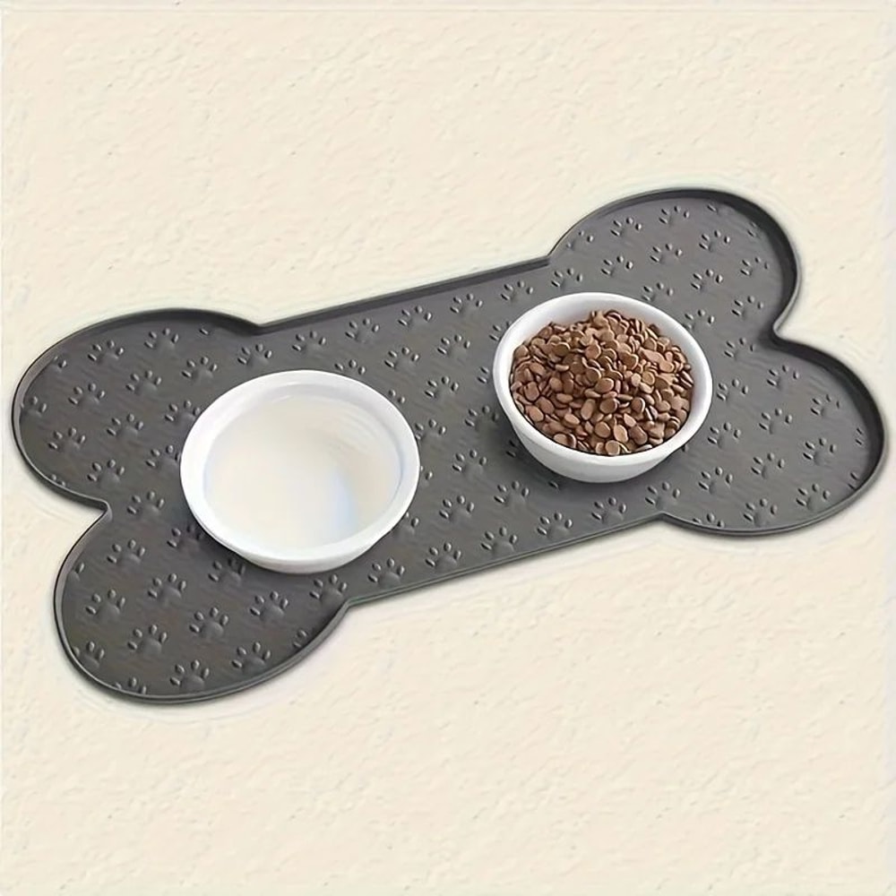 CozyGuard Waterproof Silicone Dog Feeding Mat NonSlip Pet Food Pad With Raised Edges 5