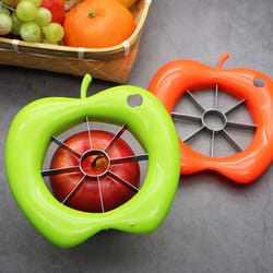 stainless steel apple slicer corer & divider – 8-blade fruit cutter with ergonomic pp handle