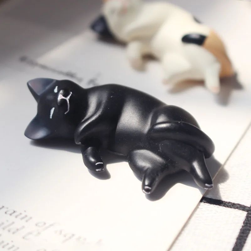 6Piece Kawaii Sleeping Cats Mini Resin Figurines For Dollhouse And Desk Decor 4