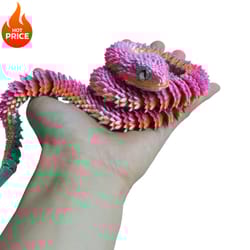 3d printed articulated snake egg – flexible fidget toy & unique home decor figure