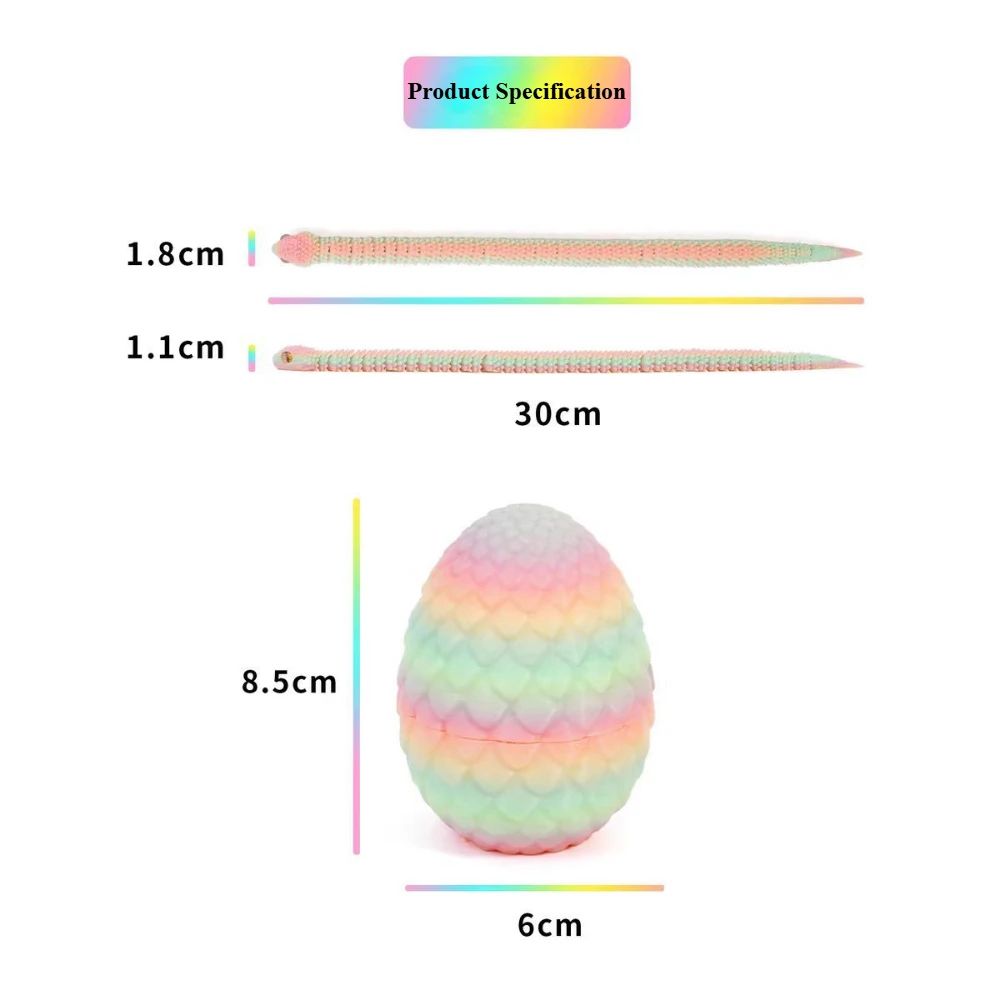 3D Printed Articulated Snake Egg Flexible Fidget Toy Unique Home Decor Figure 4