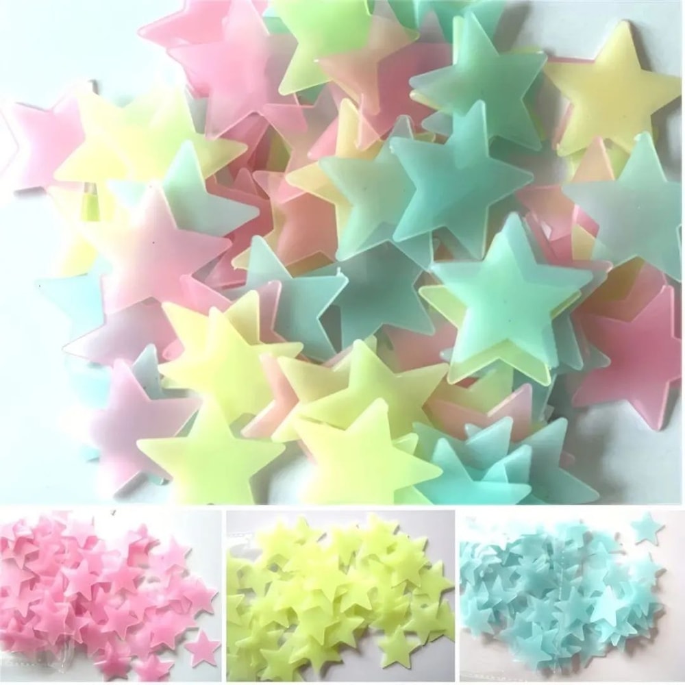 GlowMagic Glow In The Dark Stars 100Piece Luminous Wall Stickers For Kids Bedroom Ceiling Decor 1