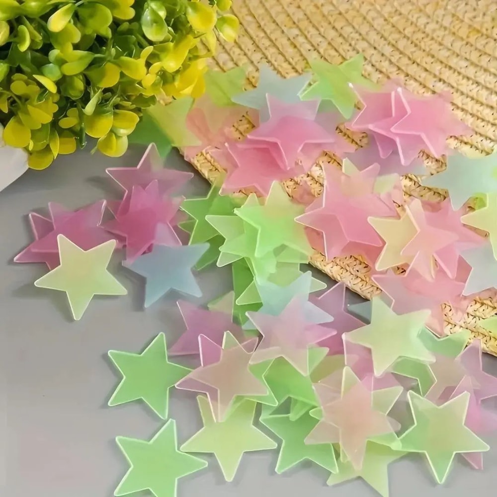 GlowMagic Glow In The Dark Stars 100Piece Luminous Wall Stickers For Kids Bedroom Ceiling Decor 3