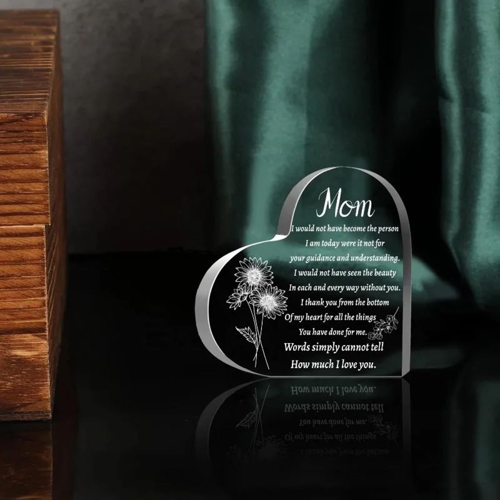 Acrylic Puzzle Plaque For Mom Heartfelt Desk Decor Mom Birthday Gift From Son Or Daughter 1